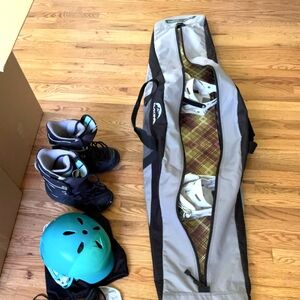 Simms Snowboard with Bag and Gear